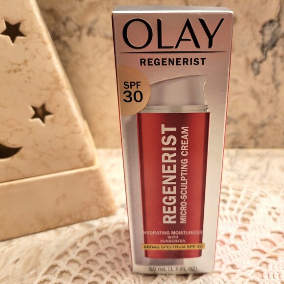 NEW OLAY REGENERIST CREAM HYDRATING MOISTURIZER SUNSCREEN 1.7 OZ SPF 30 EXP 6/26 - Picture 1 of 9